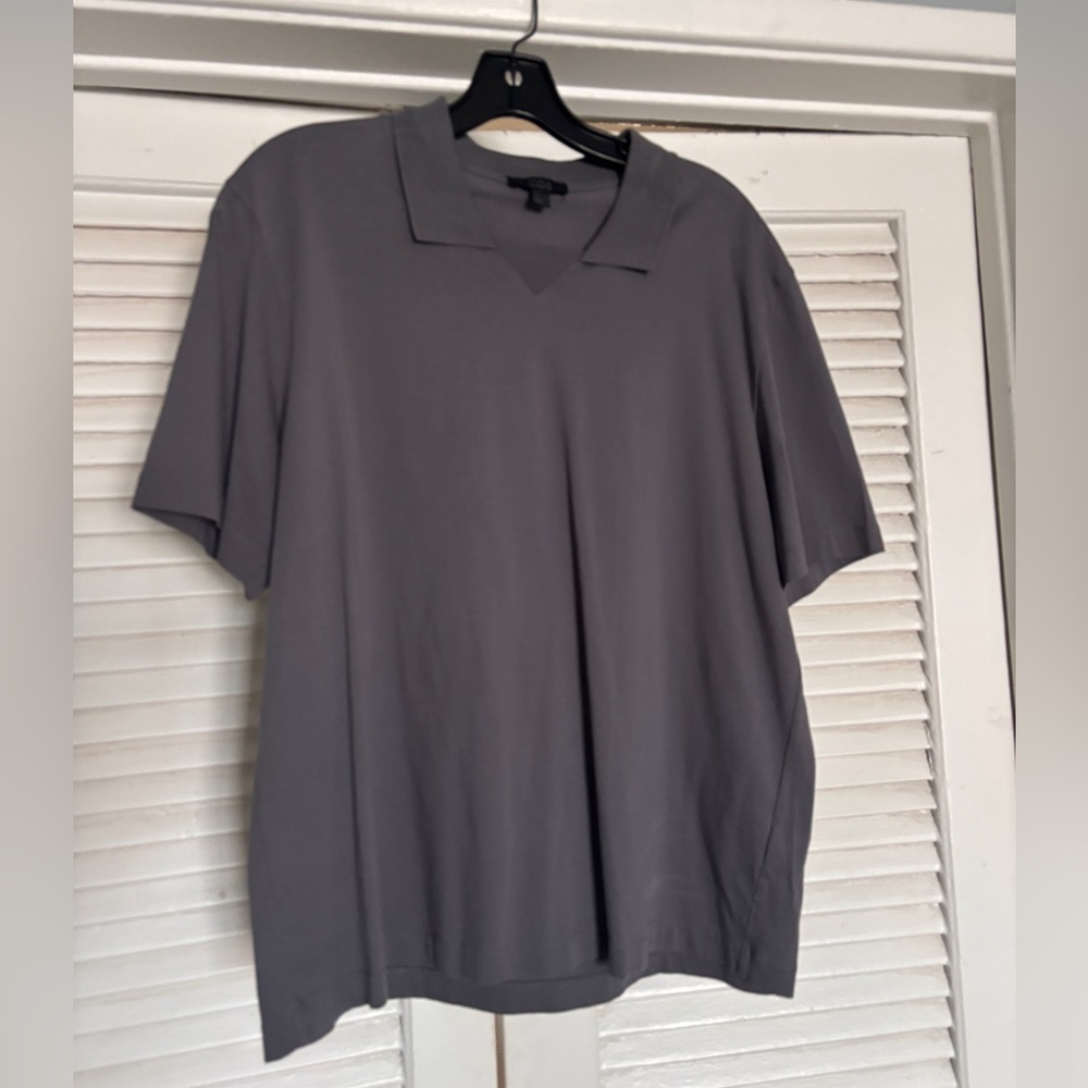 COS Men's Charcoal Polo Shirt